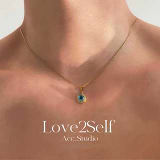 Love2Self X212 ผู้ชายสแตนเลสงูโซ่ Evil Eye จี้สร้อยคอ Non Tarnish 50 ซม.กันน้ํา Hip Hop Streetwear