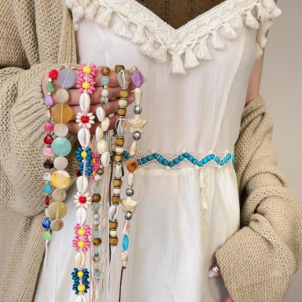 เข็มขัดโซ่ผู้หญิง เครื่องประดับแฟชั่นผู้หญิง  Waist chain ไปเที่ยวทะเล สไตล์ใหม่ สามารถใช้เป็นเครื่องประดับผมได้ด้วย ราคา ถูกที่สุด ดีลบีเคเค แกลเลอรีภาพที่ 3