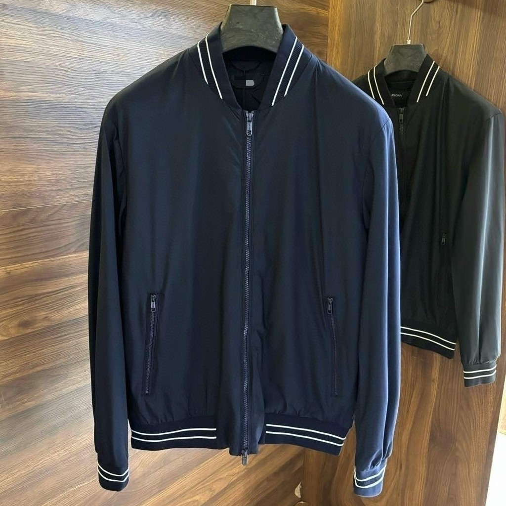 CKOV Zegna Men's Baseball Jacket Autumn Winter New Loose Fit Versatile Casual Slim Fit Top Coat Men'