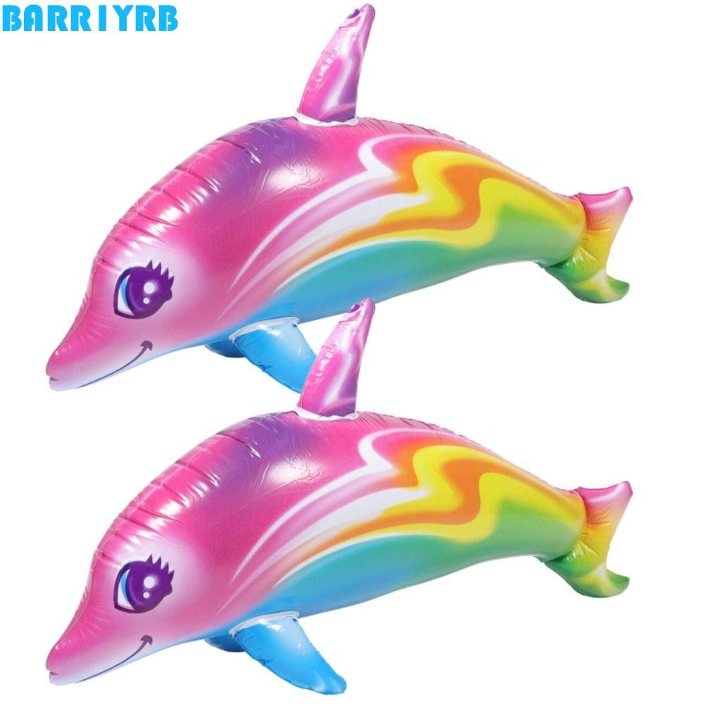 BARR1YRB ปลาโลมาพองสีสันสดใส,บอลลูนปลาโลมาของเล่นคลาสสิก Inflatable Dolphin ของเล่น,ตกแต่งบ้านวัสดุ PVC Inflatable ของเล่น PVC Dolphin กิจกรรมโรงเรียน