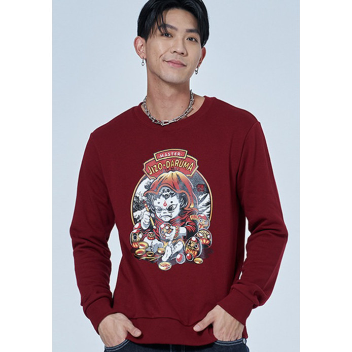 ผ้าฝ้ายแท้ฤดูใบไม้ผลิฤดูร้อน Jizo Xiaowang ผู้ชายรอบคอพิมพ์ University T