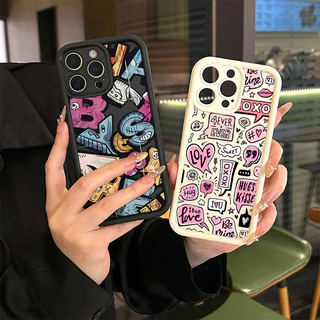 จัดส่งจากประเทศไทย ตัวอักษรสีสันสดใสทั่วหน้าจอ for OPPO A7 A5s A12 A11K F11 Pro A3s A12E