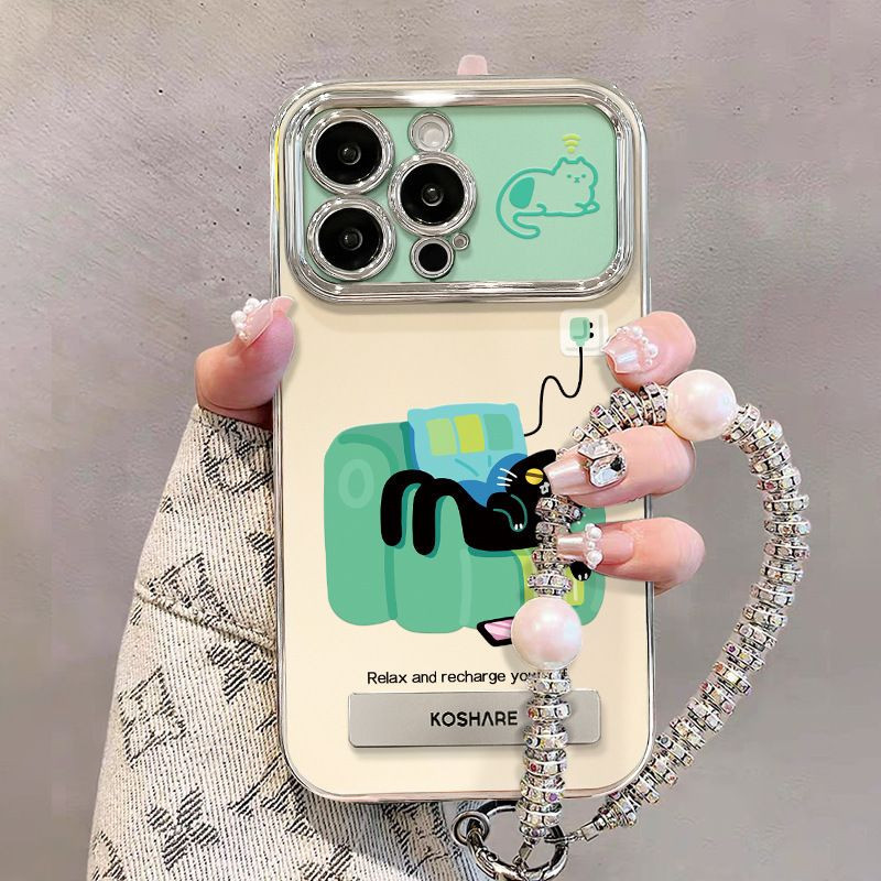 🍒เหมาะสำหรับ Apple เคสไอโฟน iPhone 16PROMAX 15PRO 14PLUS 13/12/11PRO XSMAX XR กับ วงเล็บ-HL6DSC28