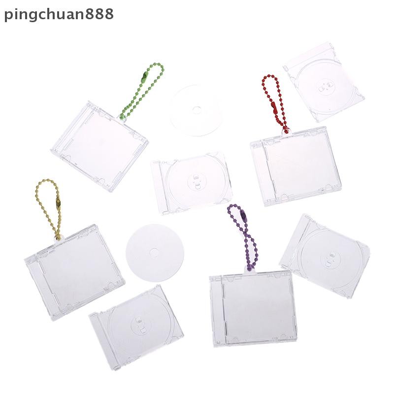 Pingchuan888 อัลบั้มเปล่า Mini CD Case พวงกุญแจ CD Player พวงกุญแจอุปกรณ์ต่อพ่วงอัลบั้มที่ระลึก Key 