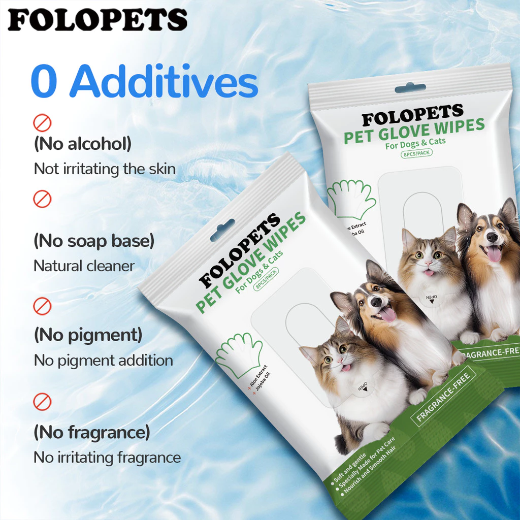 FOLOPETS ถุงมืออาบน้ำสัตว์เลี้ยง 8 ชิ้น thumbnail 3