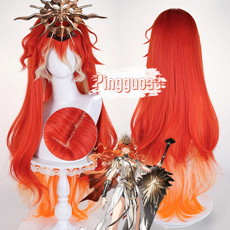 【Manmei】Wuthering Waves Augusta Cosplay Wig 98cm Long Heat-Resistant Synthetic Hair