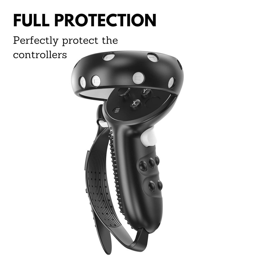 HASALASO Controller Grips Cover Accessories เข้ากันได้กับ Oculus Quest 2 พร้อมการเปิดแบตเตอรี่สําหรั
