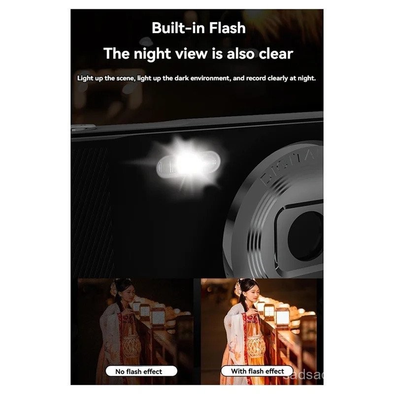 AT93-4K Camera Student Digital Ultra-Thin Anti-Shake Smart Zoom Portable Retro Camera