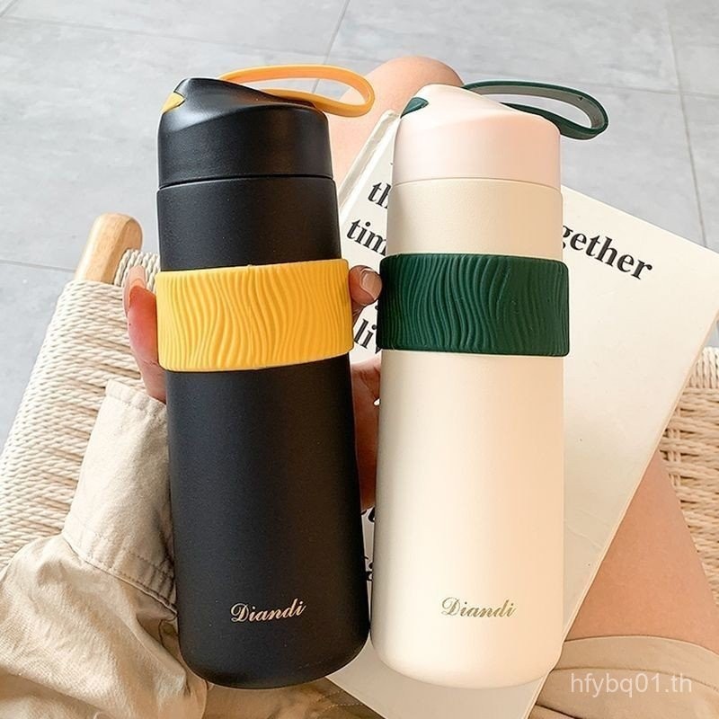 Simple Thermos Cup Girls High-End Student Tea Cup with Tea Partition Portable Tea Partition Mens Hig