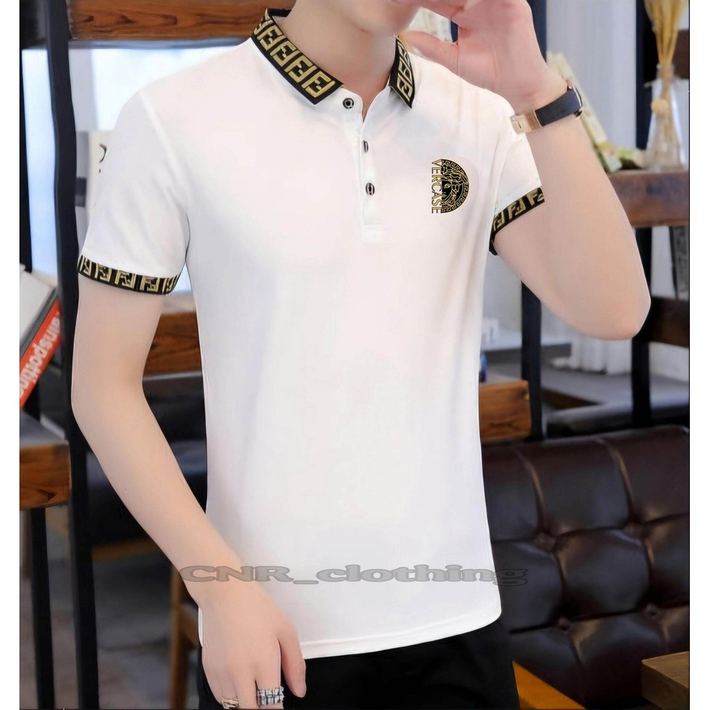 LATEST COMBINATION COLLAR SHORT-SLEEVED เสื้อโปโลผู้ชาย / เสื้อโปโลผู้ชาย V3RS4C3