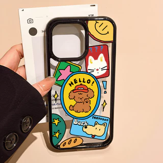 Hard Acrylic Case เคส for iPhone 18Pro 17 11 16 13 15 14 12 Pro Max เคสไอโฟน11 เคสโทรศัพท์มือถือกันกระแทกป้องกันสีเหลือง
