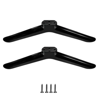 จัดส่งที่รวดเร็วYARNZY ขาตั้งฐานทีวี, สีดํา Universal TV Stand Base Mount, พร้อมสกรูแท่นฟุตวงเล็บห้องนั่งเล่น