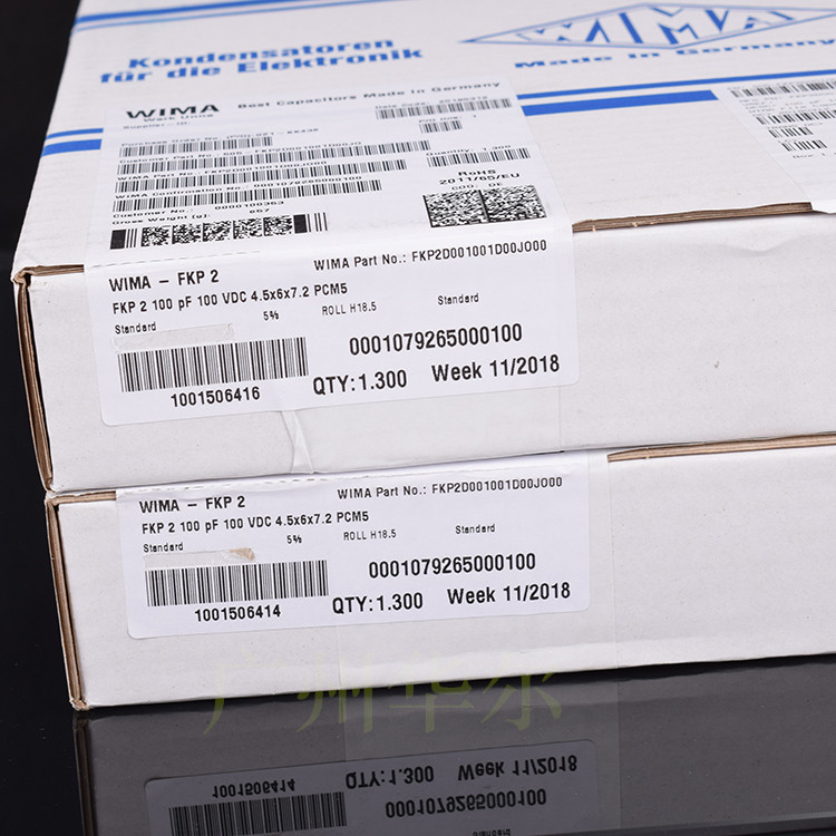 ยี่ห้อใหม่ตัวแทนเยอรมนี WIMA WIMA 100PF 101 100V WIMA ตัวเก็บประจุ FKP2
