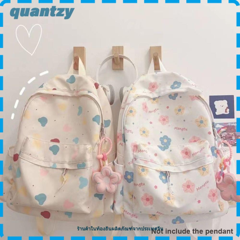 QUANTZY กระเป๋าเป้สะพายหลัง ความจุมาก พิมพ์การ์ตูน สำหรับแล็ปท็อป ทำจากโพลีเอสเตอร์ทนทาน เหมาะสำหรับนักเรียนและการเดินทาง