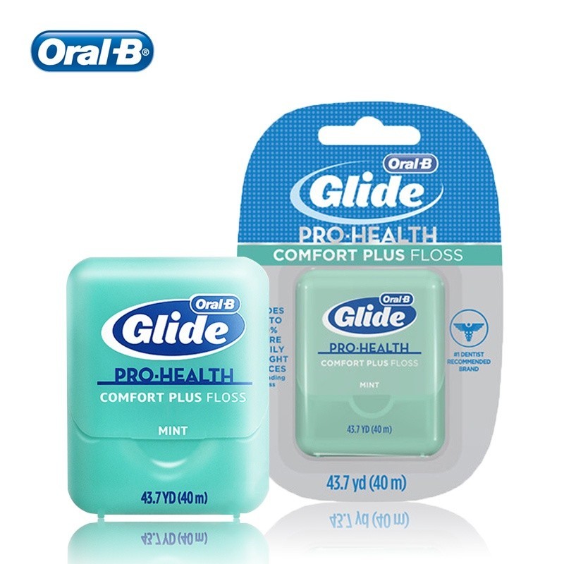 Oral B Glide Pro-Health Comfort Plus Floss Ultra Soft Gum Care Flosser ทันตกรรมสําหรับสุขอนามัยช่องปาก Mint Flavour 40m 2/6 pcs
