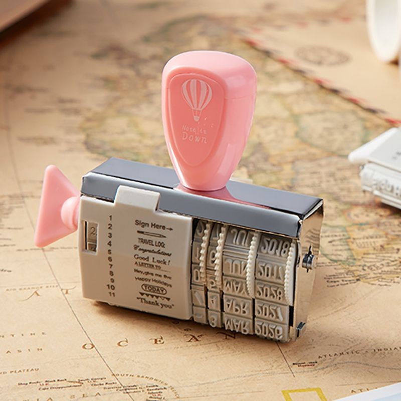 Spot Goods#Nausica of the Valley Text Date Stamp Adjustable Year Month Day Stamp Roller Date Diary G