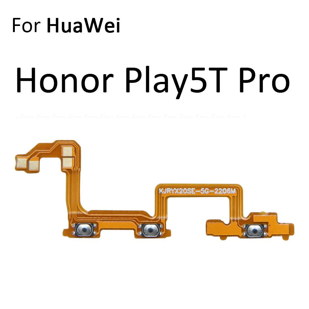 4 5 6 Pro สวิทช์เปิดคีย์ Mute เงียบปุ่มปรับระดับเสียง Flex สายอะไหล่ซ่อมสําหรับ Huawei Honor Play 4T