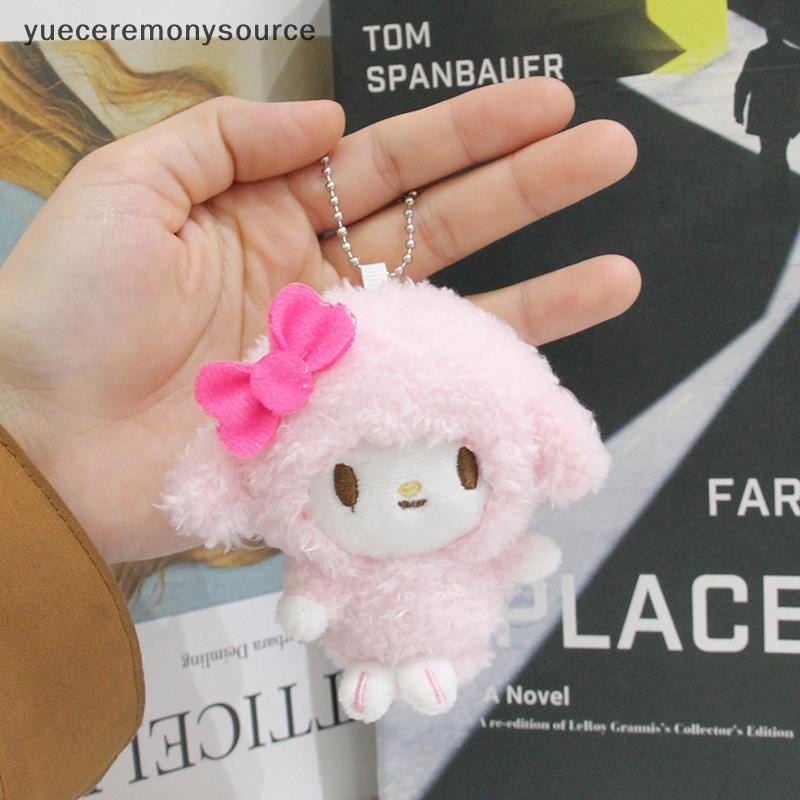 พวงกุญแจ-animation ลายการ์ตูนสีชมพู แบบ kawaii จาก Sanrio พร้อมเปียโนและตุ๊กตา เหมาะสำหรับของขวัญและ
