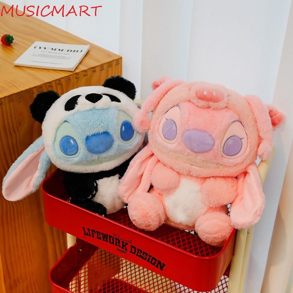 MUSICMART Stitch Cos Panda ตุ๊กตาตุ๊กตา, PP ผ้าฝ้าย Koala Panda Lilo Stitch ของเล่นตุ๊กตา,น่ารักสาว 
