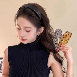 คาดศีรษะกว้างสไตล์เกาหลีย้อนยุคลายเสือดาวและฟันปลา เสริมความ…