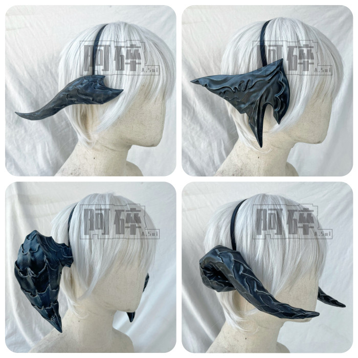 +A Shaos House+FF14 Final Fantasy 14 Aolong Dragon Female Dragon Horn cos Props