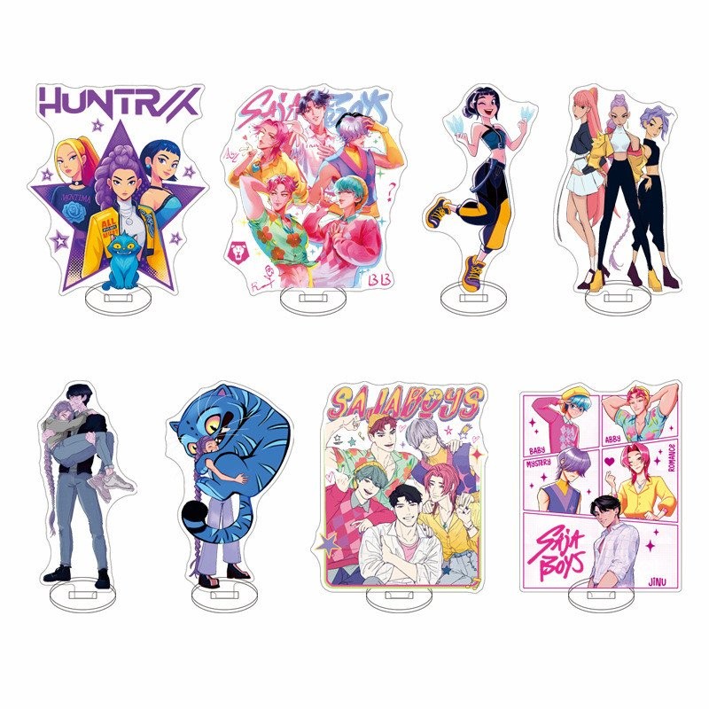 KPop Demon Hunters อะนิเมะอุปกรณ์ต่อพ่วง Lumi Mira Zuo Yi Qin Yu อะคริลิค Plaque จี้