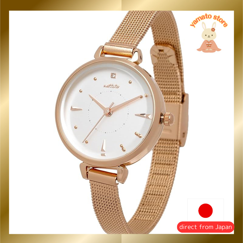 [Field Work] Women's Watch Analog Stainless Steel Band 5 ATM Water Resistant Energy-Saving Silver WP