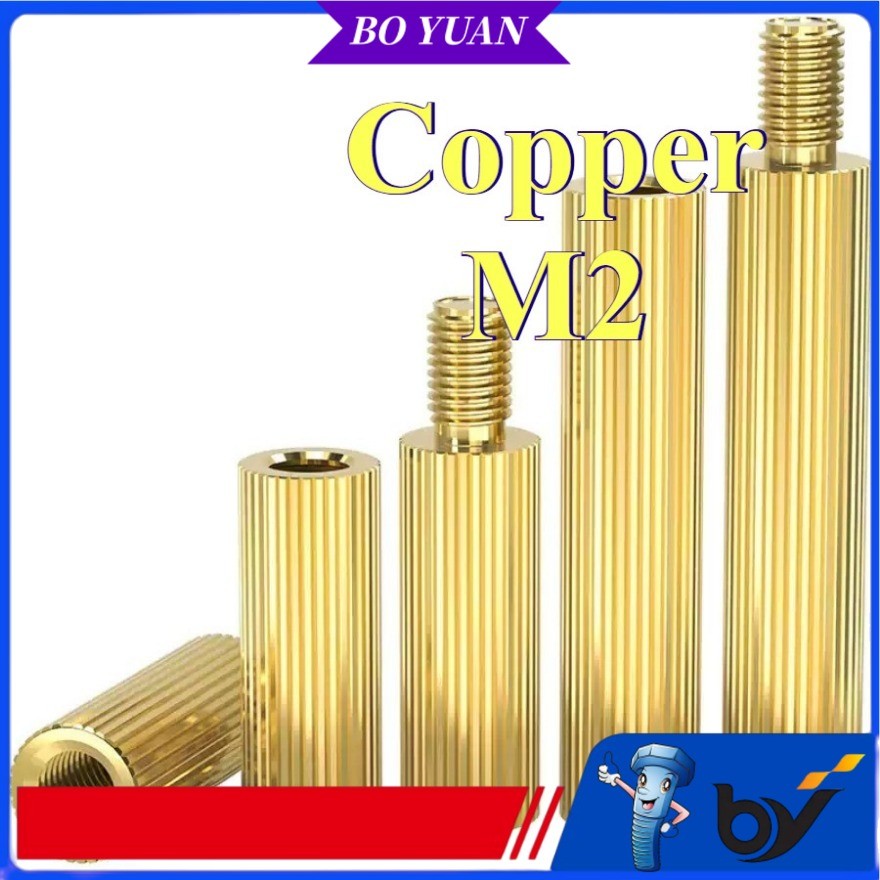 M2 double pass ทองแดงคอลัมน์รอบ knurled การตรวจสอบคอลัมน์สนับสนุนหัวเดียวทองแดงคอลัมน์กล้องรักษาความ