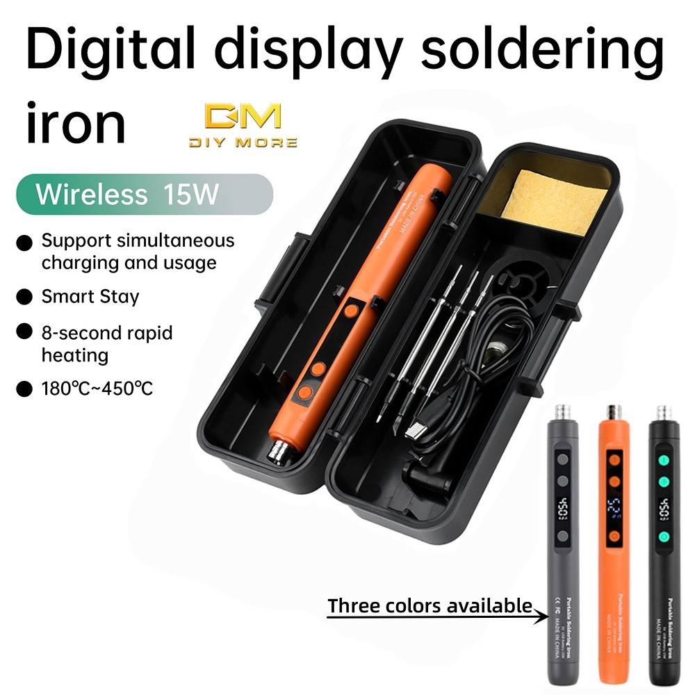 DIYMORE USB หัวแร้งปรับอุณหภูมิอัจฉริยะอินเทอร์เฟซ Type C อุณหภูมิไร้สายปรับหัวแร้งขนาดเล็กขนาดเล็ก