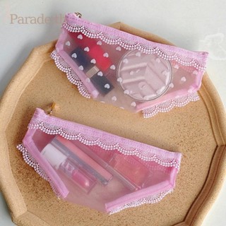 กางเกงใน Parade Shape Travel กระเป๋าเครื่องสําอางแฟชั่นตาข่า…