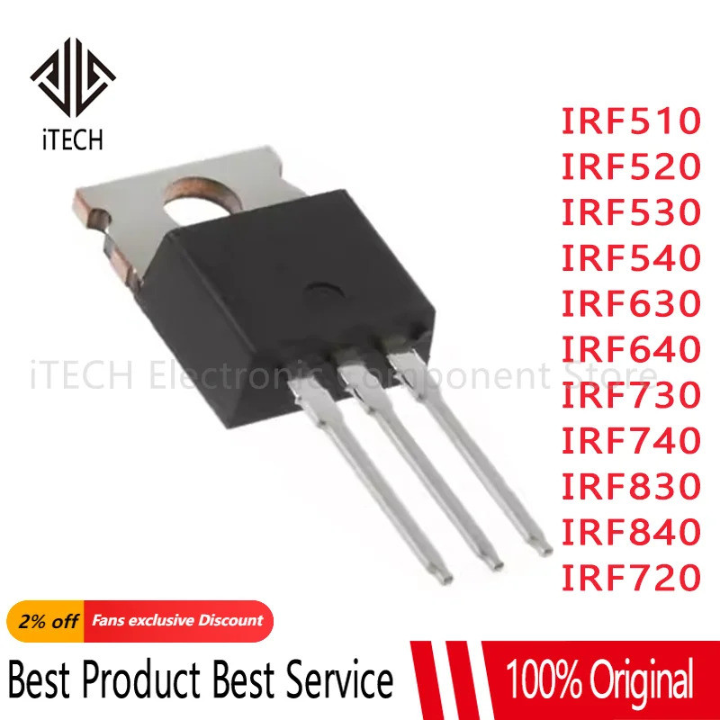 5PCS IRF510 IRF520 IRF530 IRF540 IRF640 IRF720 IRF830 IRF840 IRF630 TO220 IRF510N IRF540N IRF520N IR