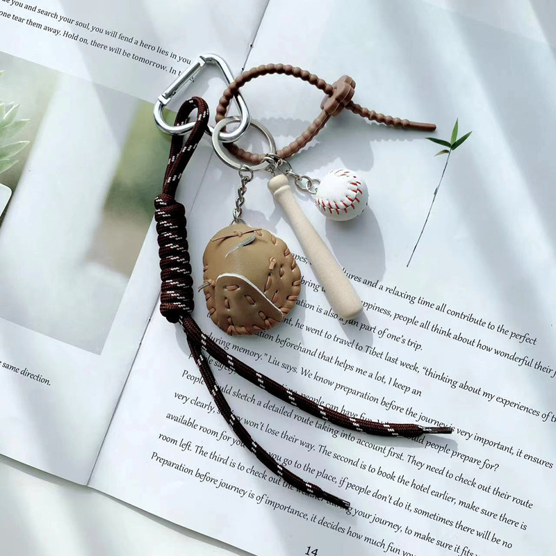 ปีนเขาหัวเข็มขัดเชือกเบสบอลพวงกุญแจจี้สําหรับกระเป๋าพวงกุญแจกระเป๋าเป้สะพายหลังอุปกรณ์เสริมเพื่อนของขวัญ