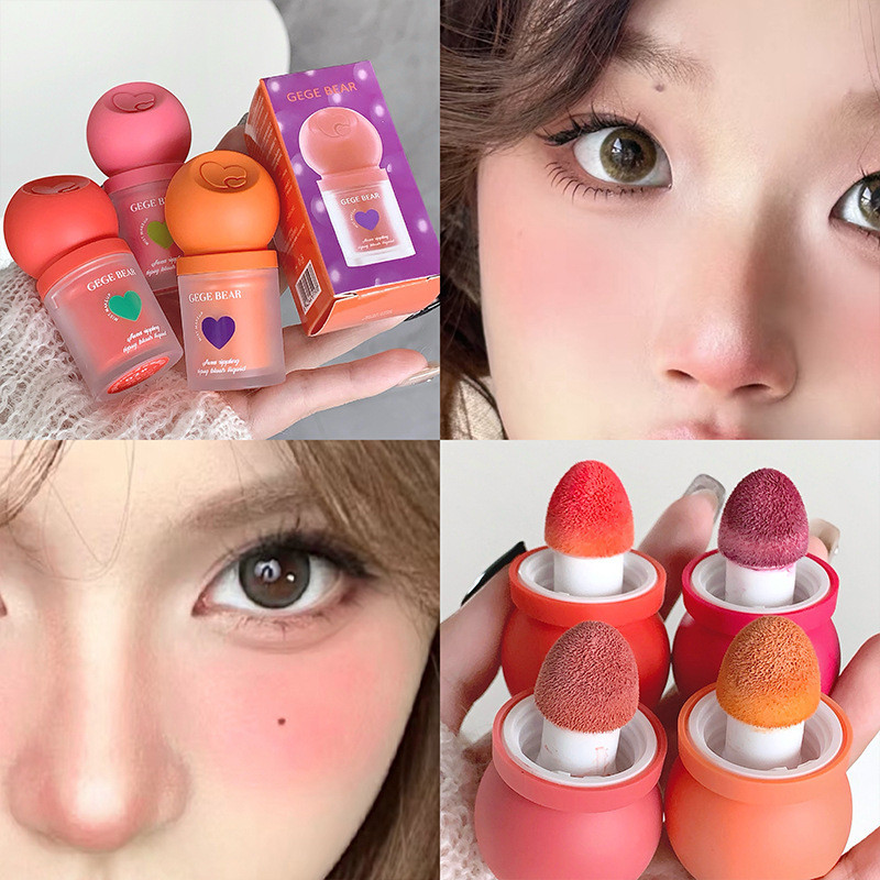 Joocyee Liquid Blush Hydrating Highlighter Blush Liquid พร้อมแปรงสําหรับผลอวบ