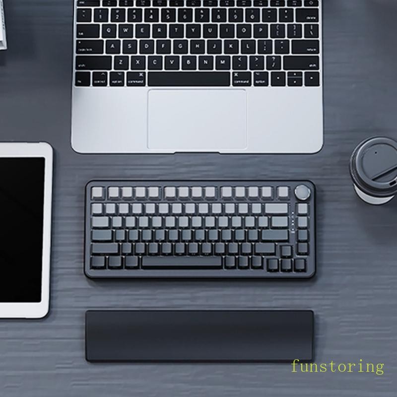 FUN ที่วางข้อมือสําหรับ 81 คีย์บอร์ดกันน้ํา Memory Foam Anti Slip Desktop Grip Office Gaming Use