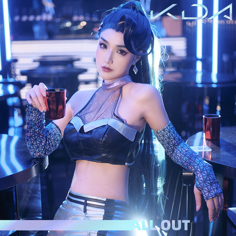 Nado LOL League of Legends Cosplay เครื่องแต่งกาย KDA Kasha สำหรับหญิง S10 Finals