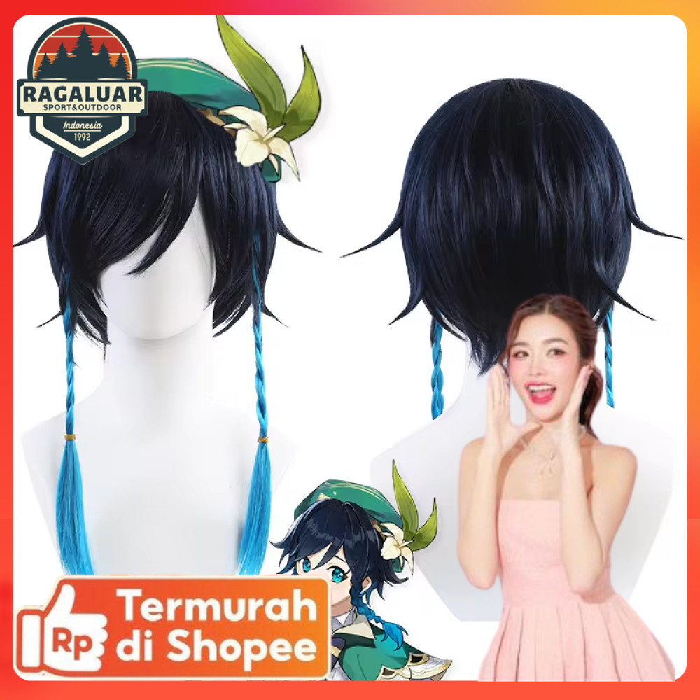 YiChun Genshin Impact Venti คอสเพลย์วิกผมพร้อม Hairnet - FS160