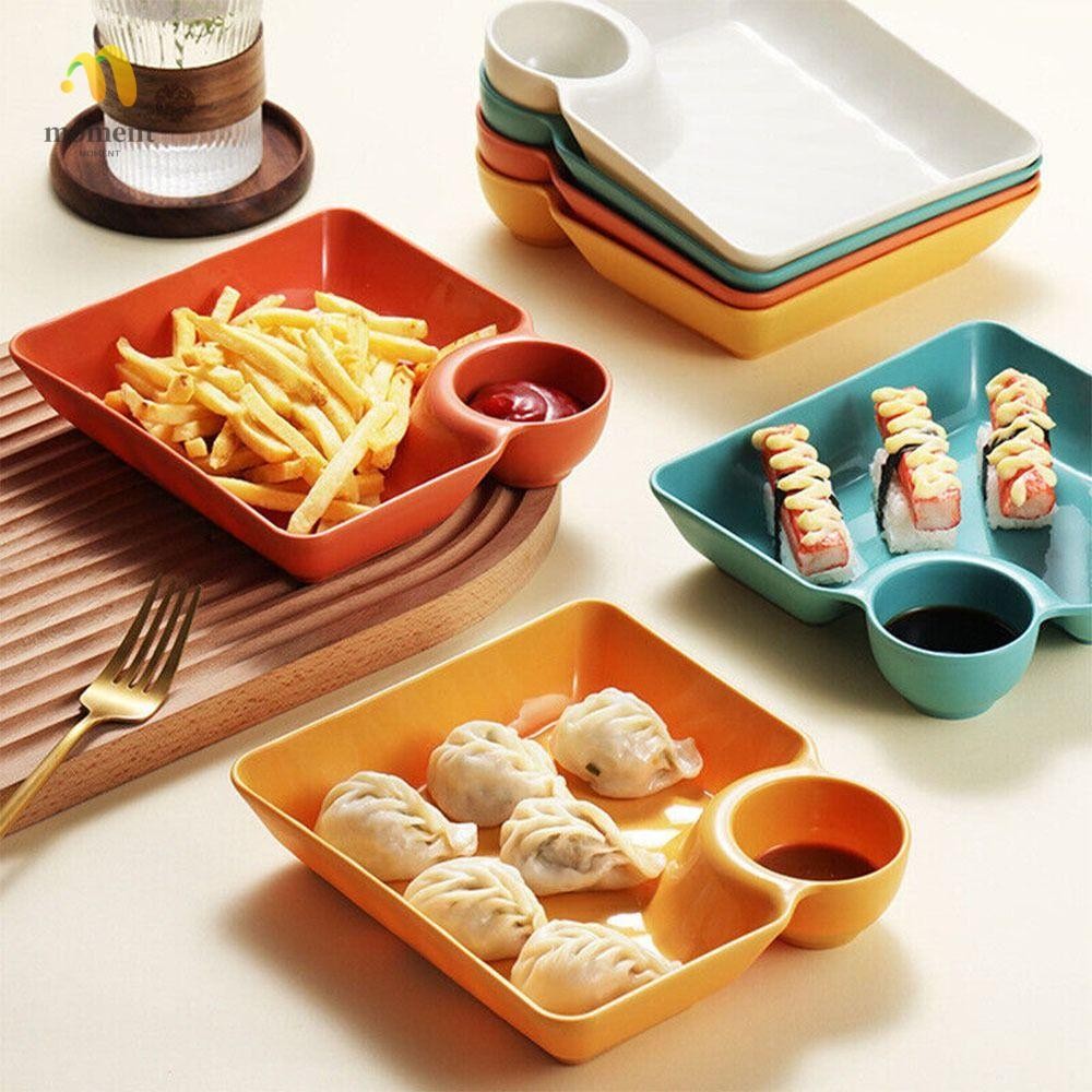 MOMENT Dumpling Plate พลาสติกในครัวเรือน Creative Dipping Plate