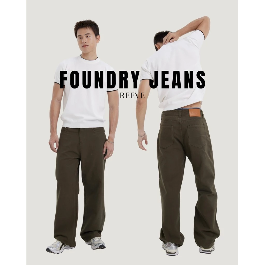 REEVE FOUNDRY JEANS-กางเกงยีนส์ทรงกระบอกตรง