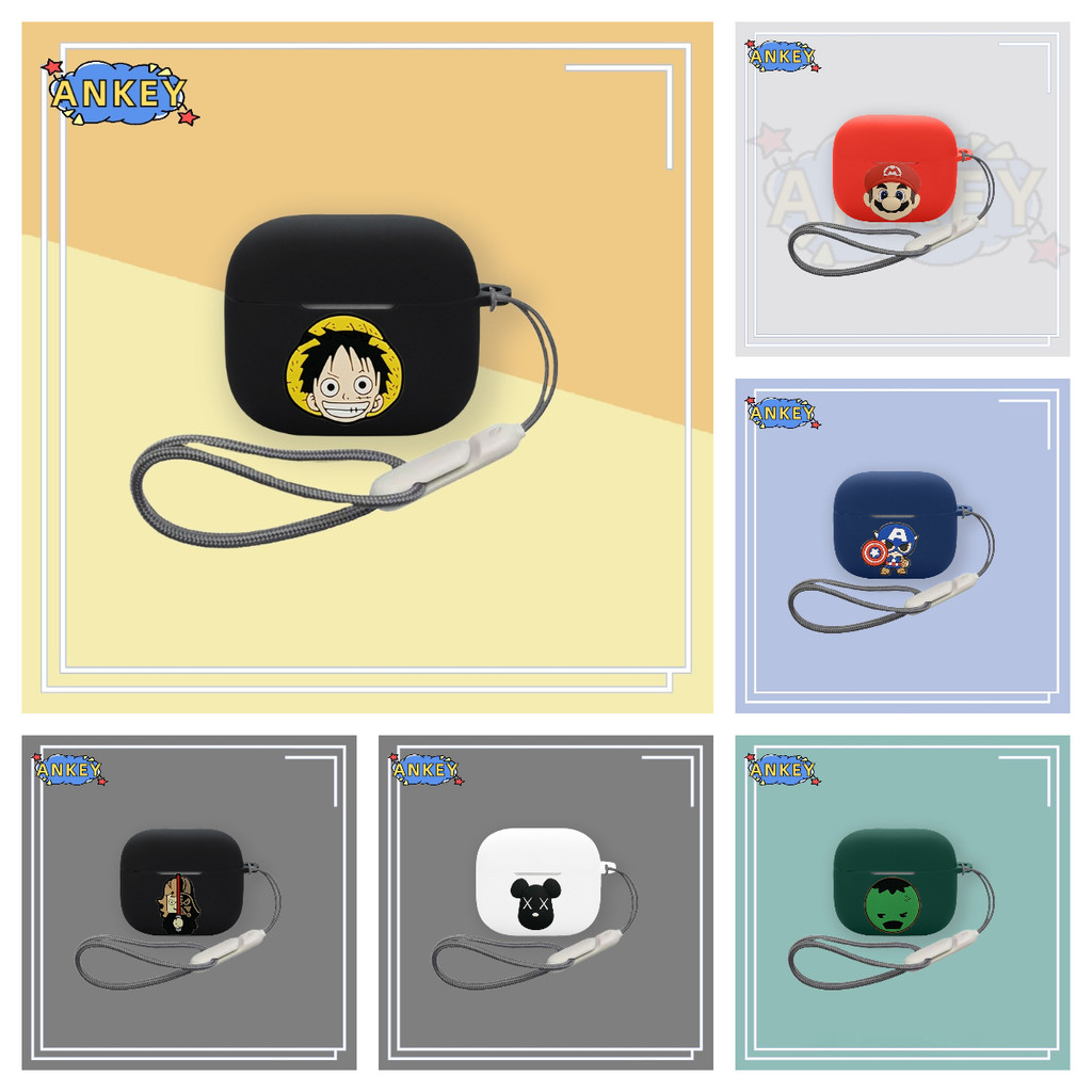 Case for Edifier EvoBuds Protective Silicone Black Warrior Covers Edifier Lolli ANC Bluetooth Earphone Shell Headphone PortEarphone