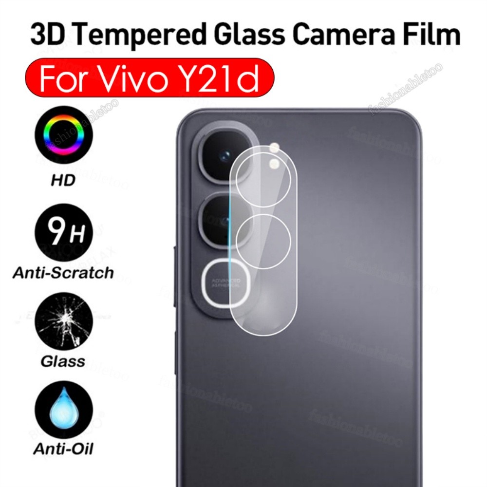 สําหรับ VivoY21d 3D เลนส์กล้องกระจกนิรภัยคลุมทั้งหมดฟิล์มป้องกันสําหรับ Vivo Y21 d Y21d Y 21d VivoY21d 2025
