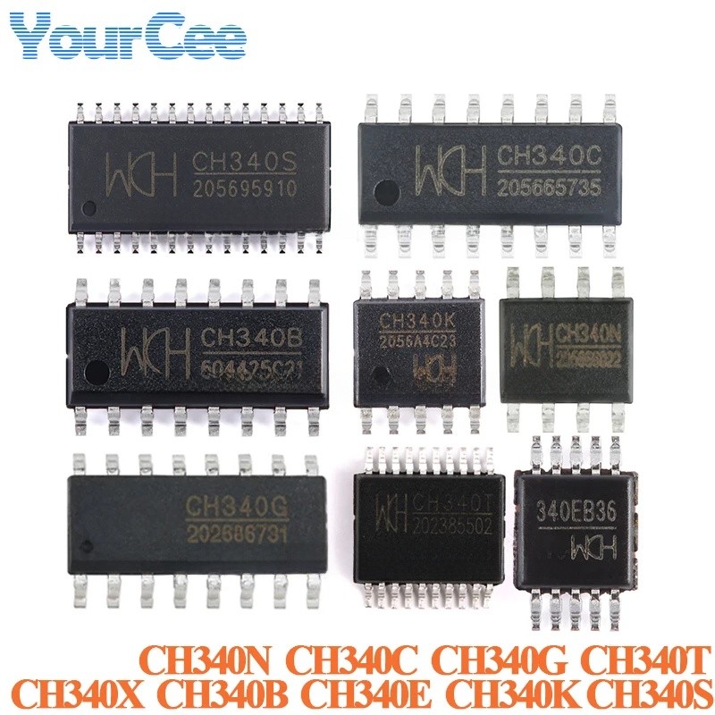 1 ชิ้น USB to UART ชิปอินเทอร์เฟซ CH340 CH340C CH340G CH340T CH340N CH340X CH340B CH340E CH340K CH34