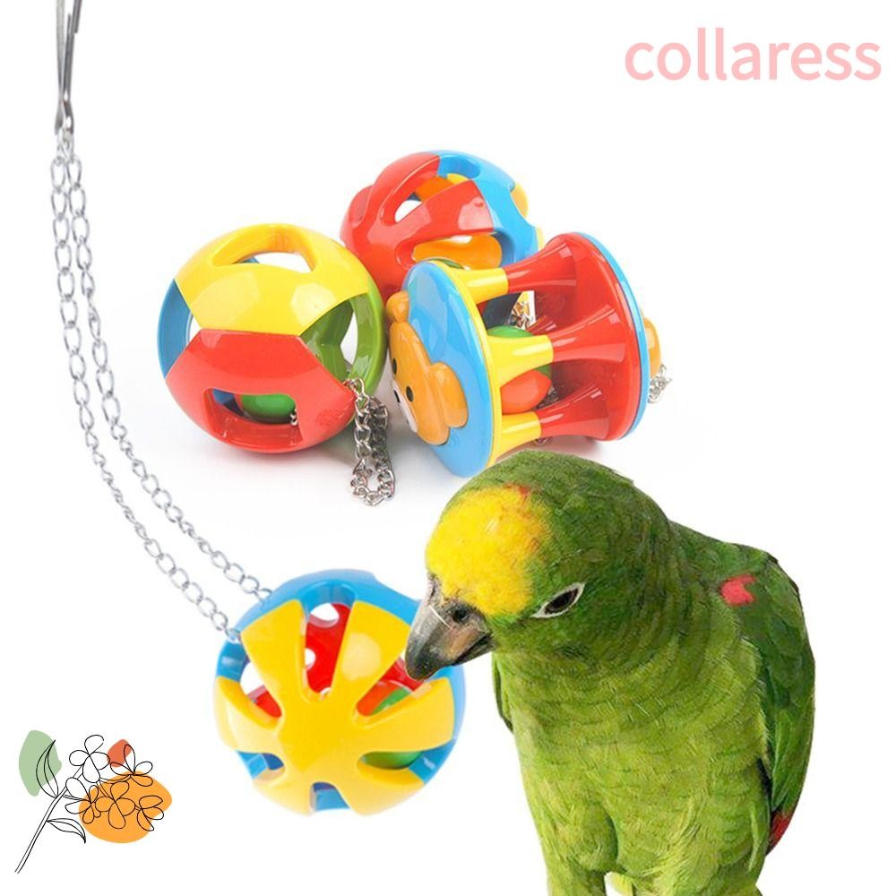 COLLARESS Bird Parrot Chew Ball Bird Cage Ornament Bell Ball Budgie Cockatiel Cage