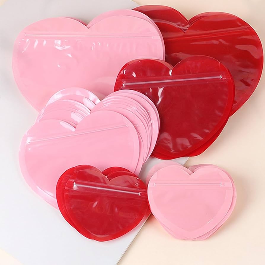 ถุงซิป Ziplock Heart Motif Ziplock Travel Pouch Snack Organizer Hampers
