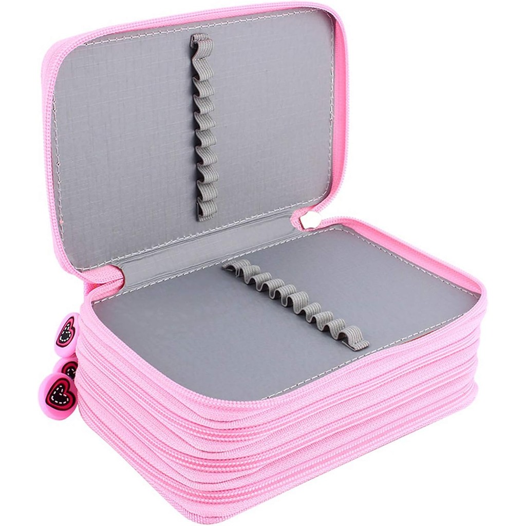 กระเป๋าใส่ดินสอสี Generic หลายชั้นขนาดใหญ่ 72-Count Slot กระเป๋าขนาดใหญ่ความจุ Oxford Multilayer Pen