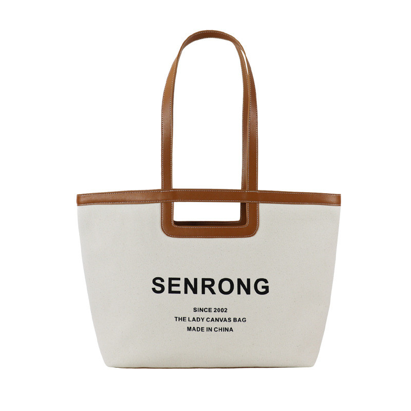 กระเป๋าปัก kappa bkk กระเป๋ารักแร้เฉพาะกลุ่มสไตล์ฝรั่งเศสกระเป๋าโท้ทแบบกำหนดเองกระเป๋าเป้ PU เย็บกระ