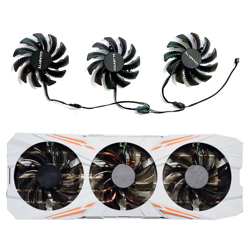 ใหม่ 75MM T128010SU พัดลมระบายความร้อนสําหรับ Gigabyte GeForce GTX 670 680 980 GTX 1080 Ti 1060 1070