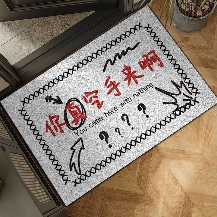【Ready Stock】 Home Mat, You Come Empty-Handed, Interesting Text Entrance Entrance Mat, Household Cut