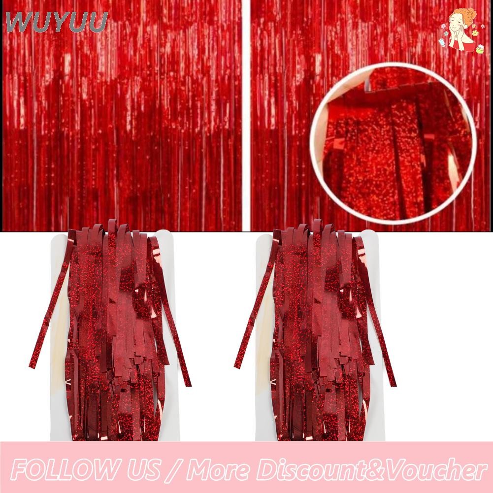 wuyuu-th 4pcs set tinsel door curtain folde metallic foil reuse reuse reuse reuse reuse reuse reuse 
