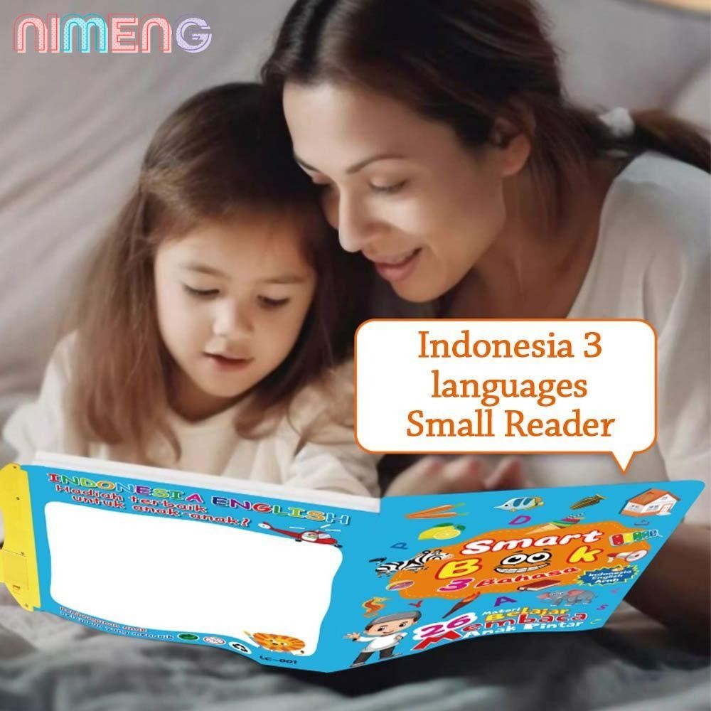 NIMENG E-Book ภาษา 3-in-1, Bright Blue English Mandarin Inchination Learning E-Book, การ์ตูน 26 วัสด