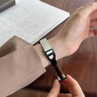 สายรัดหนังแม่เหล็ก for Huawei Band 11 11pro 10 9 8 NFC อุปกรณ์เสริมสายรัดข้อมือกีฬาแบบนิ่ม ระบายอากาศได้ดี เปลี่ยนได้